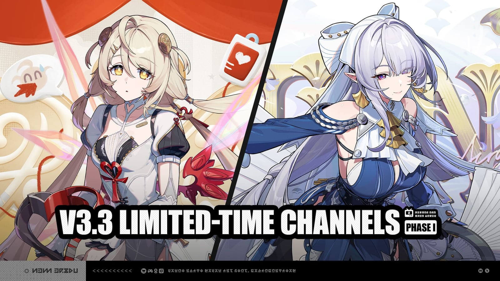 Official Version 3.3 Phase I key art showing Phoenix and Velina